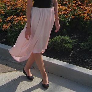 Blush Pink High-Low Skirt